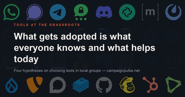 Grid of 32 well-known software logos on a dark ground, with the article title across it.