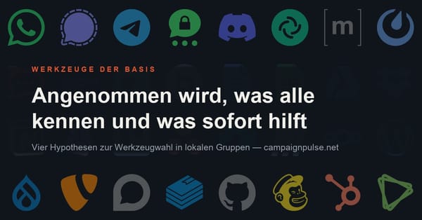 Raster aus 32 bekannten Software-Logos auf dunklem Grund, darüber der Titel des Beitrags.